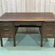 60s English flat desk in oak