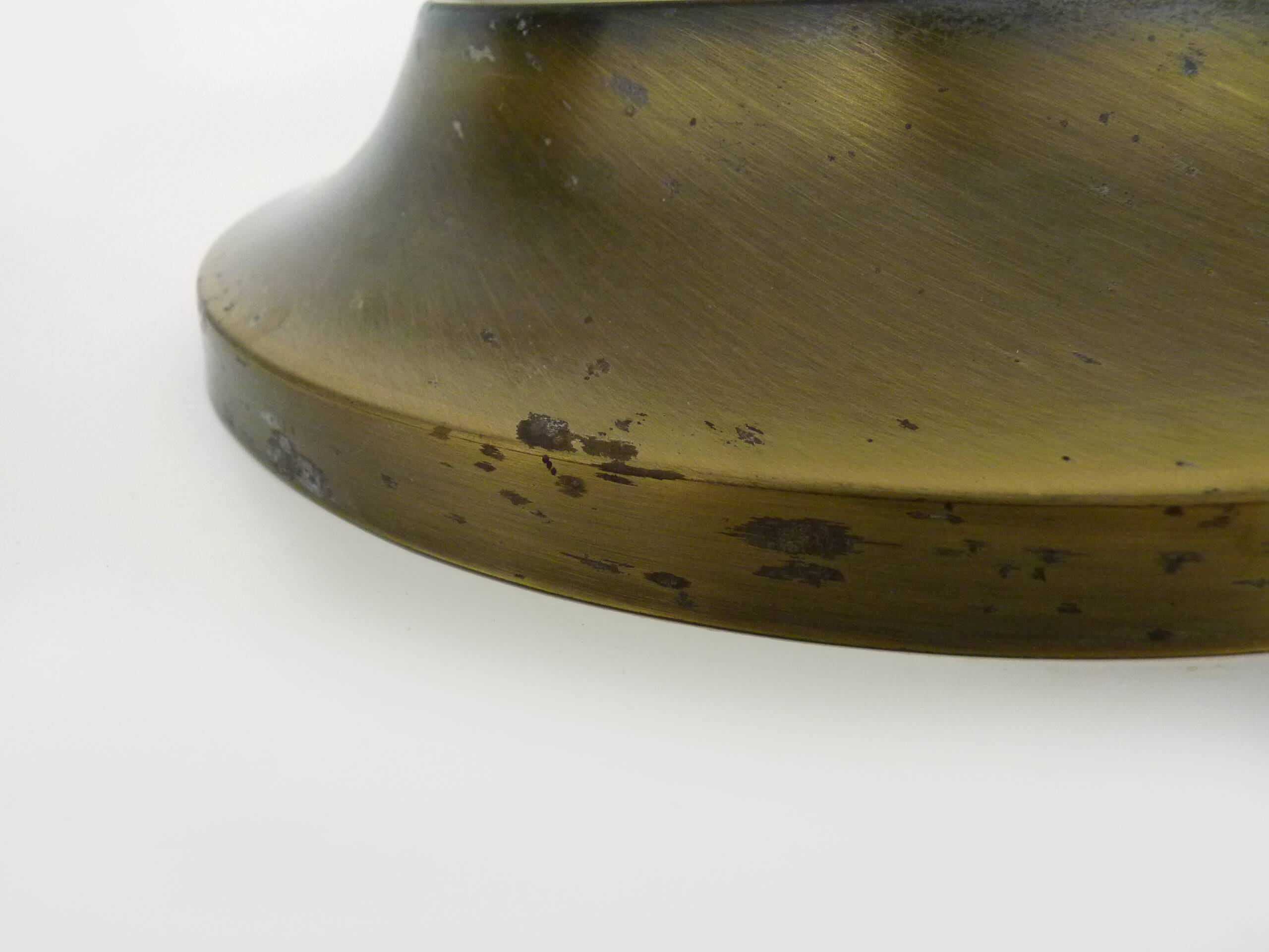Pair of Space age wall lights made in Austria, Opaline gold metal. UFO