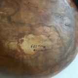 Olive wood cut signed Falcon Spain 1950 Spain