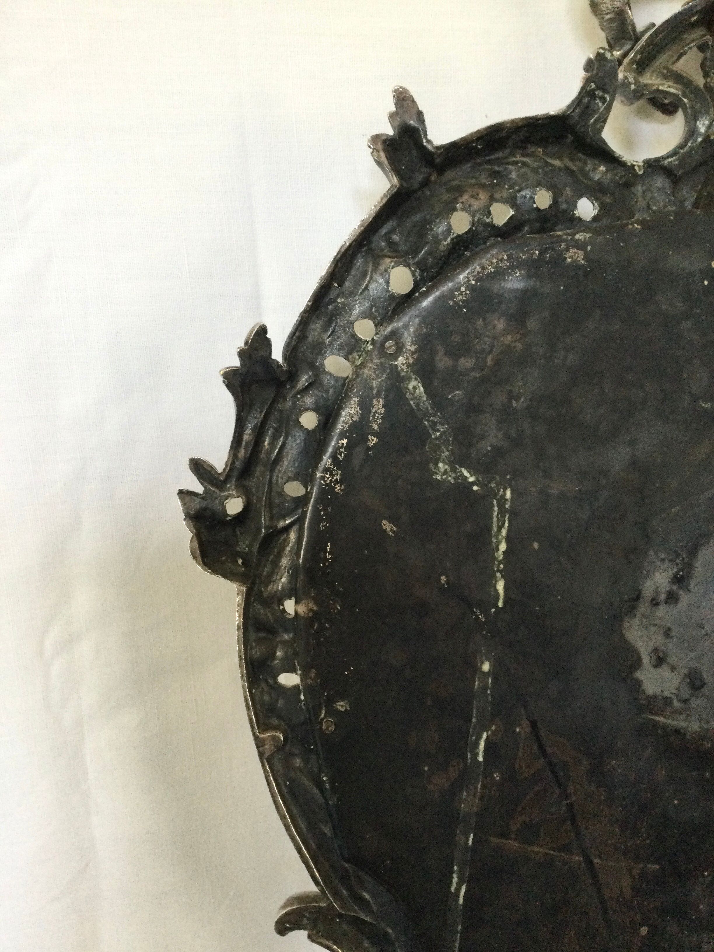 Nineteenth century mirror in silver bronze