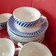 8 cups and their saucers. Sarreguemines. Jacquot model.