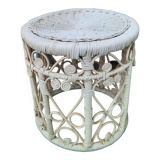 Table en rotin blanc