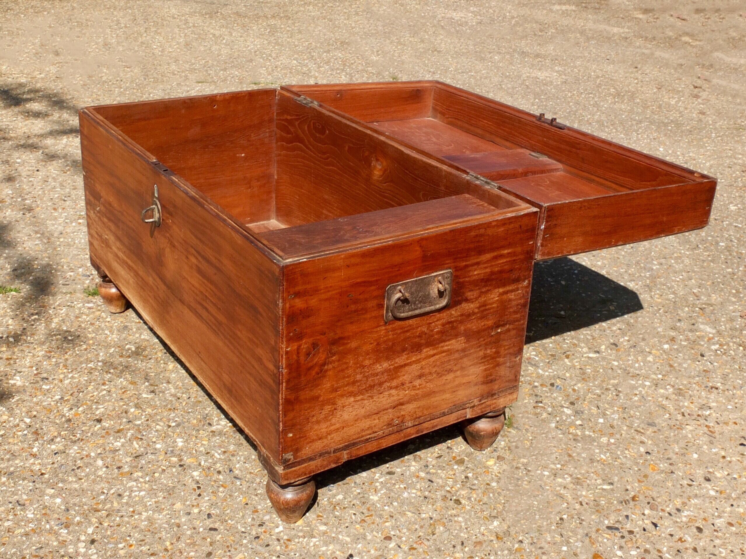 Antique Indian teak chest