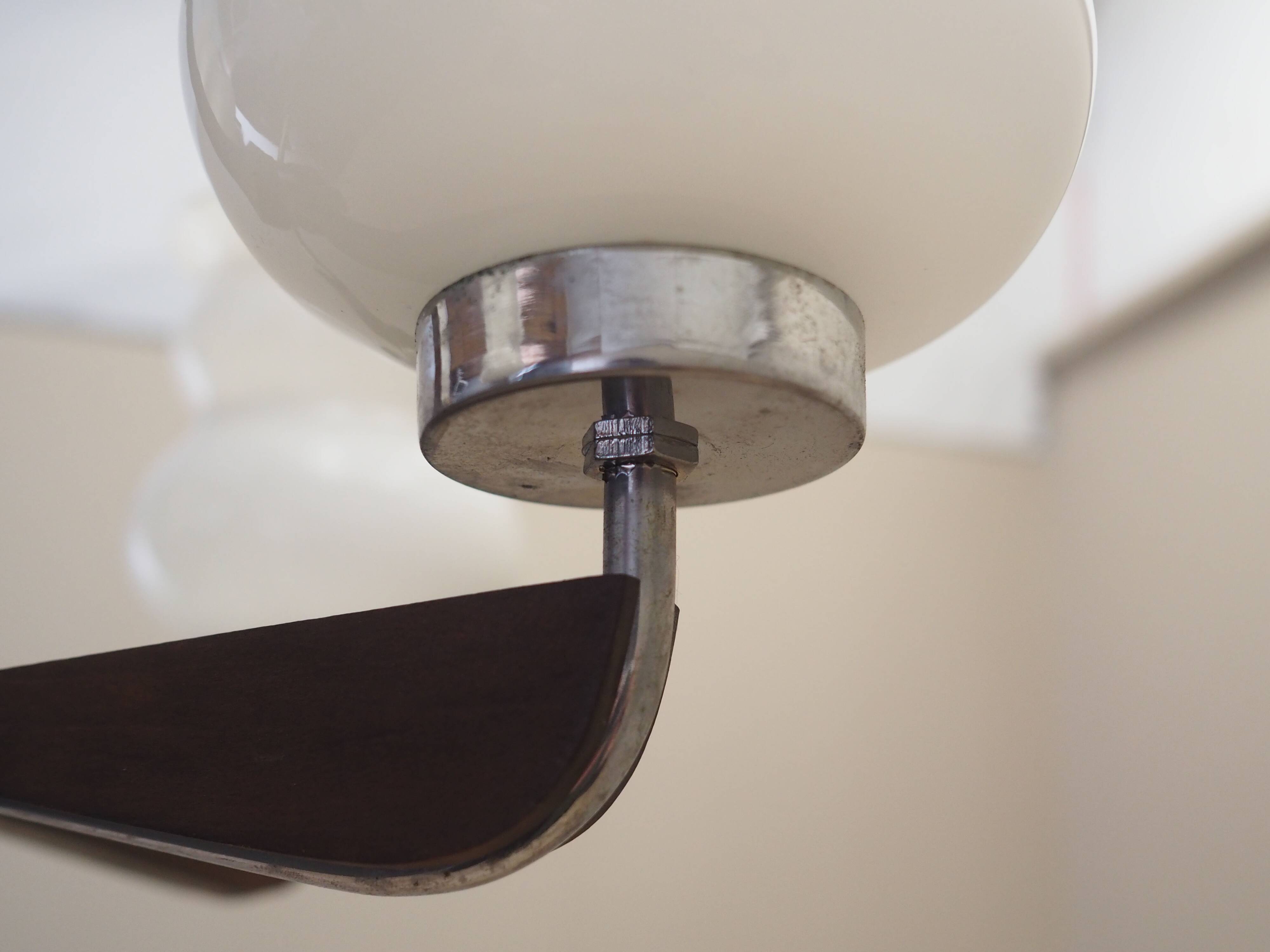 Wooden chandelier, Danish design, 1970s, production: Denmark