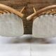 Pair of vintage white leatherette bistro chairs from the 1960s