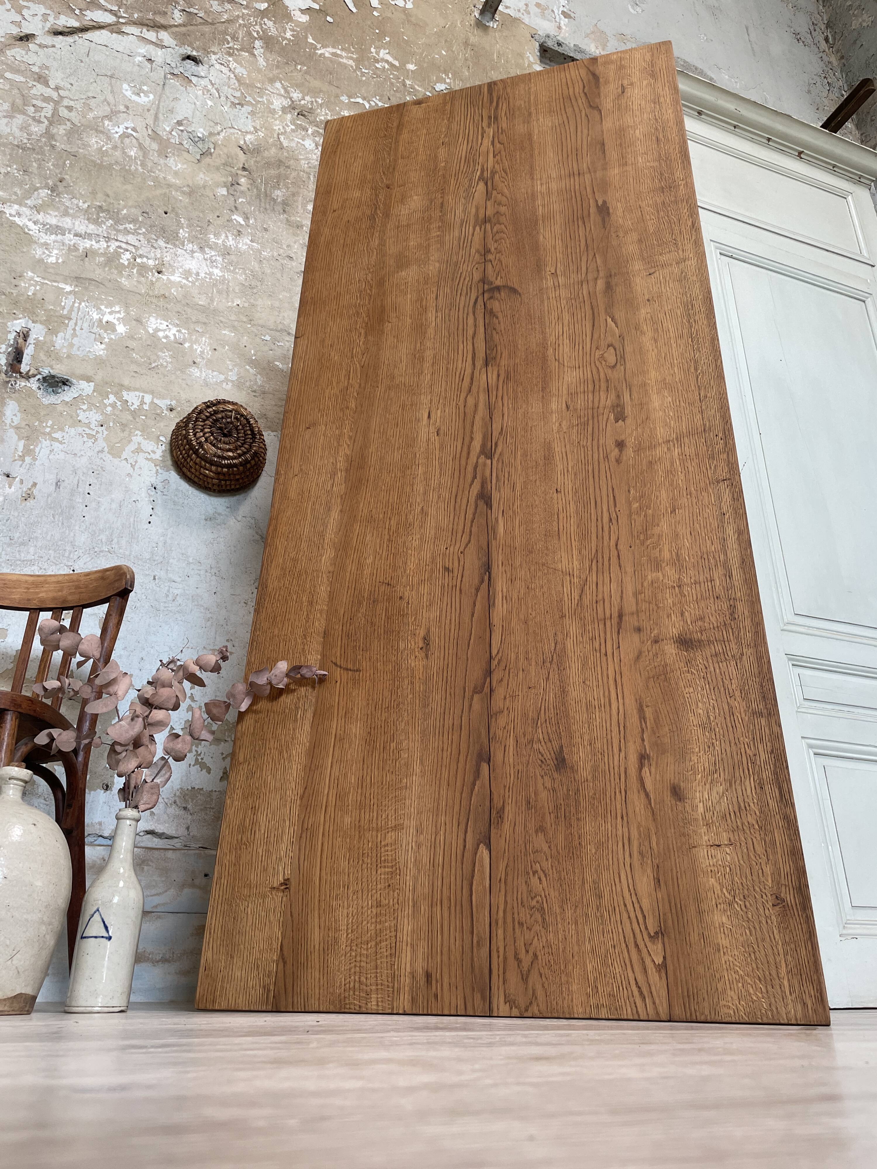 Vintage farm table with spindle legs.
