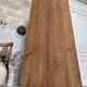Vintage farm table with spindle legs.
