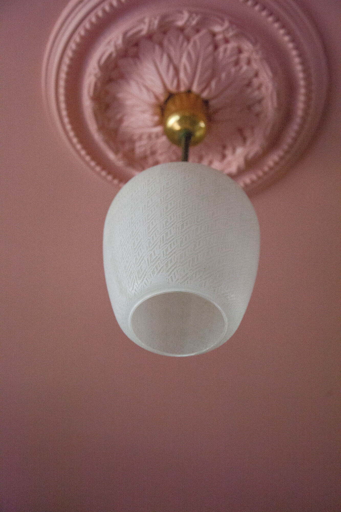 Vintage pendant lamp, opaline glass pendant lamp with patterns, vintage chandelier