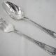 Ercuis Louis XV floral 5-piece service, ragout, fish, cake silver-plated metal