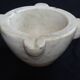 Carrara marble mortar of eighteenth period 37 x 18 cm