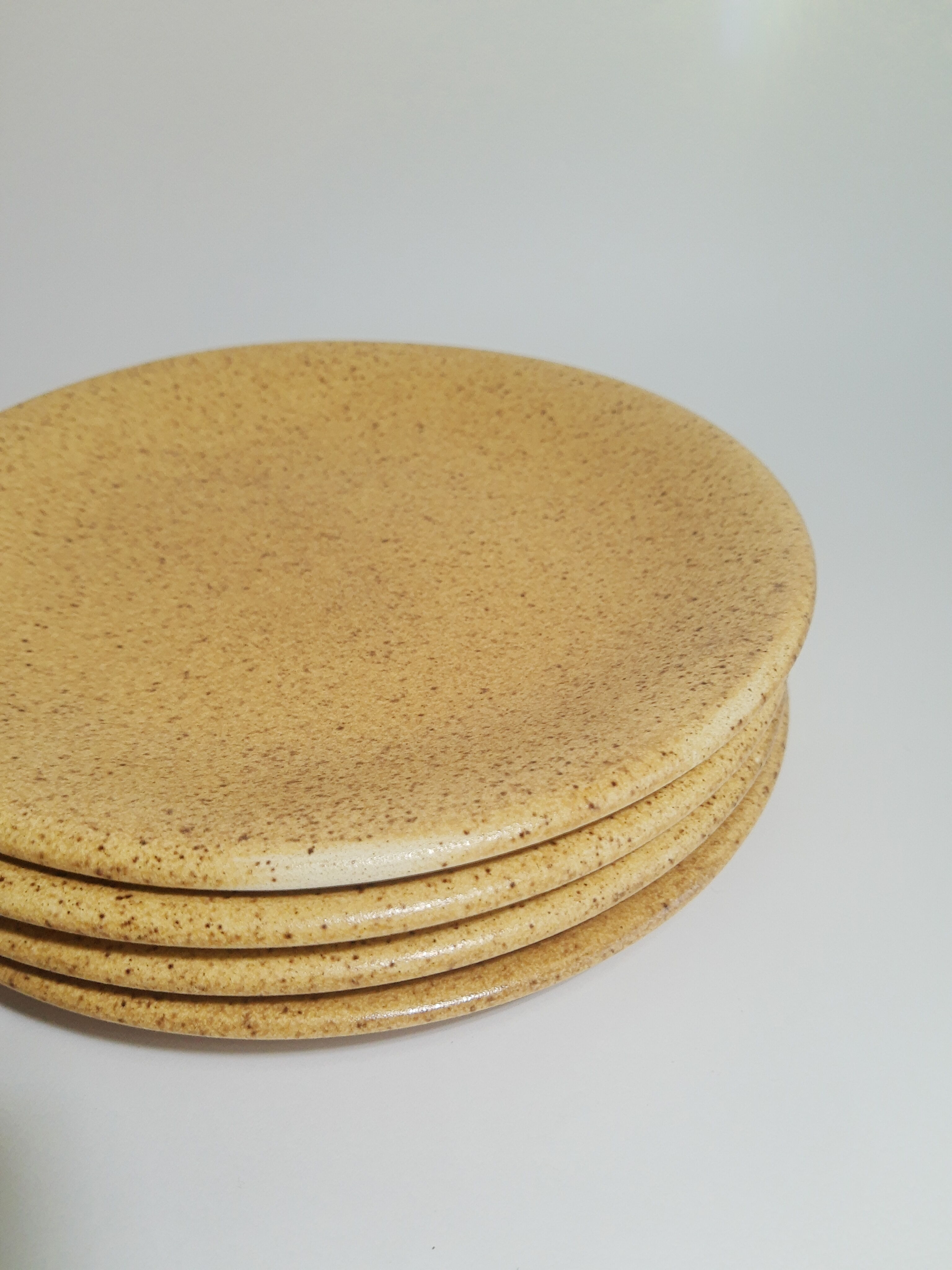 Set of 4 dessert plates in Chantilly France vintage stoneware