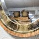 Oval wooden mirror 67x41cm