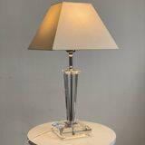Table lamp in stainless steel and plexiglass from the Le Dauphin brand