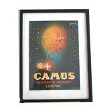 Cognac Camus original vintage advertising poster 1950s
