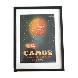Cognac Camus original vintage advertising poster 1950s