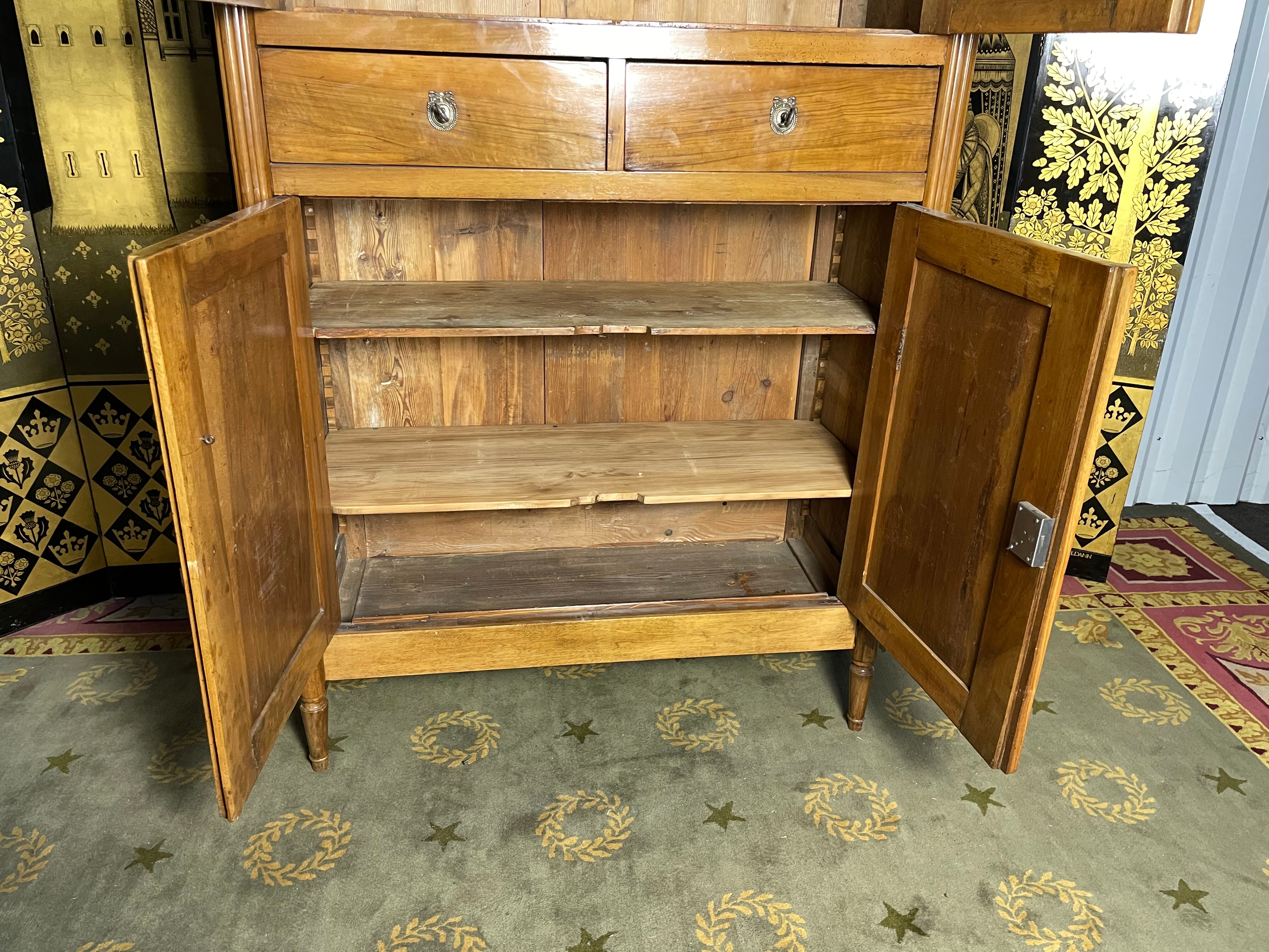 Louis XVI period buffet in restored blond walnut 18th