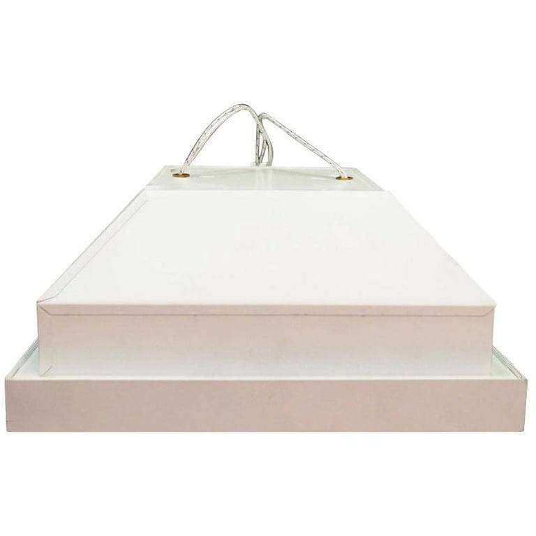 White pendant lamp, Danish design, 1970s, manufacturer: Louis Poulsen