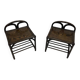 Pair of rattan bedside tables or end tables