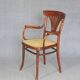 Fauteuil Thonet N°221 , incrustations " bronze " 1905 cannage parfait