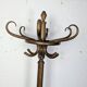 Curved wooden parrot coat rack bistro