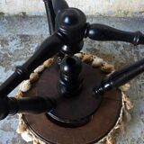 Piano stool in black lacquer tripod Napoleon III