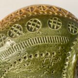 Green Rimini ceramic elephant, Aldo Londi for Bitossi, 1960