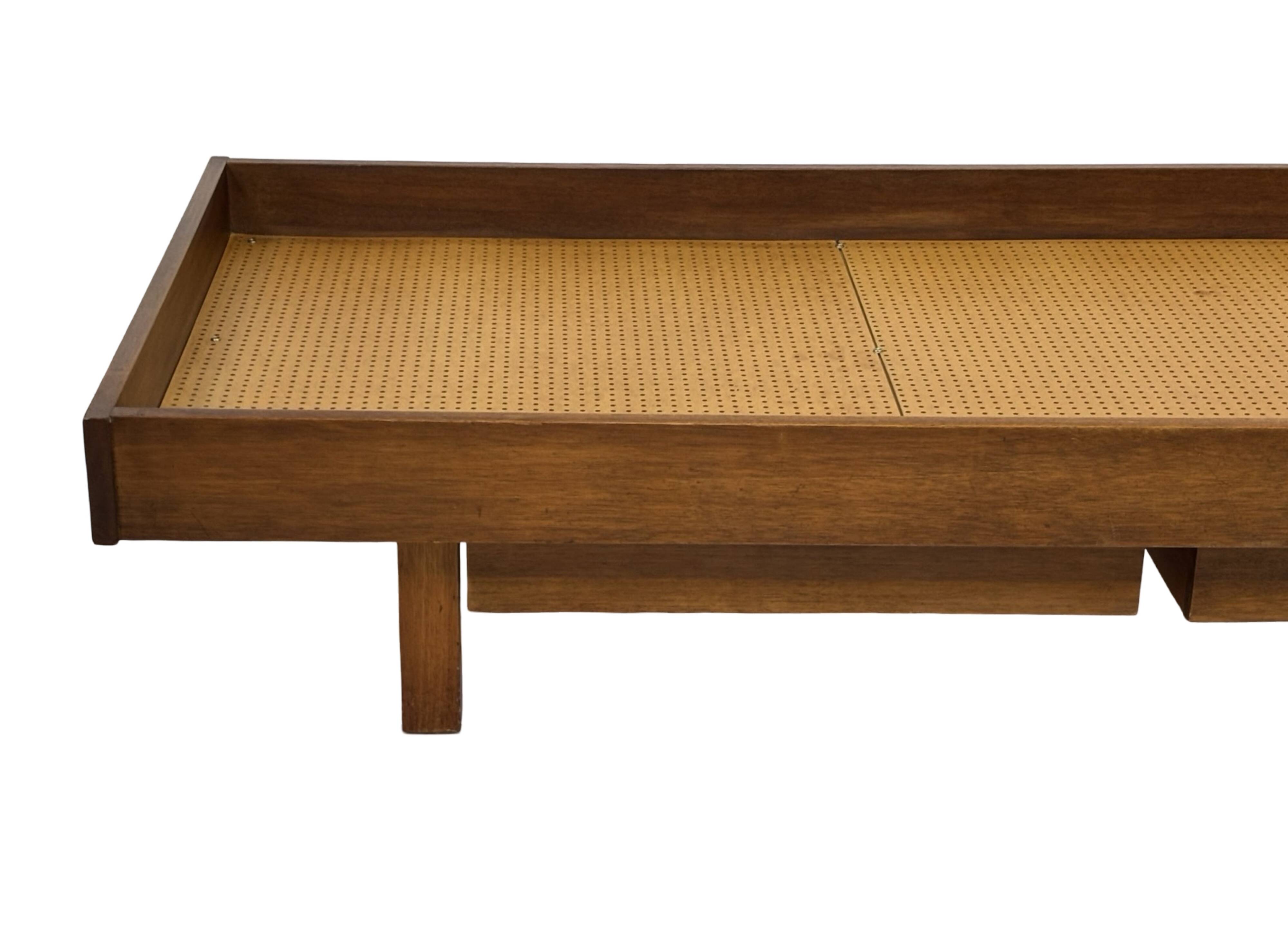 Vintage daybed with drawers 1960s in teak minimalist design