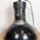 Large Industrial Factory Black Pendant Lamp with Cast Iron Top, 1950s