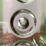 Brutalist glass block vase from the mid-century space age, 1960s