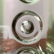 Brutalist glass block vase from the mid-century space age, 1960s
