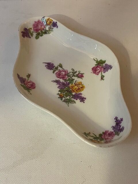 Flowered Ramequin, signed L.S. Limoges