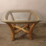 Table basse en rotin