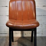 Office chair leather & wood 1960