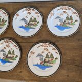 Ancienne assiette en porcelaine de Chine Hayasi Kutani