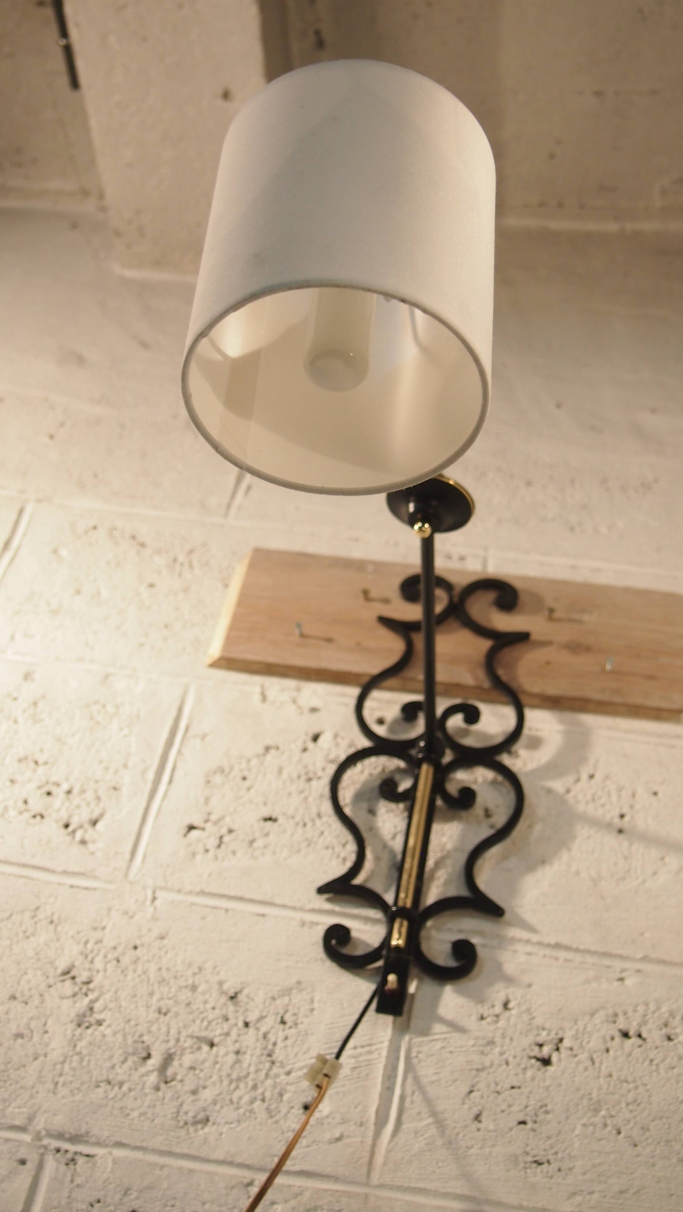 Applique murale articulée vintage lunel france 1960