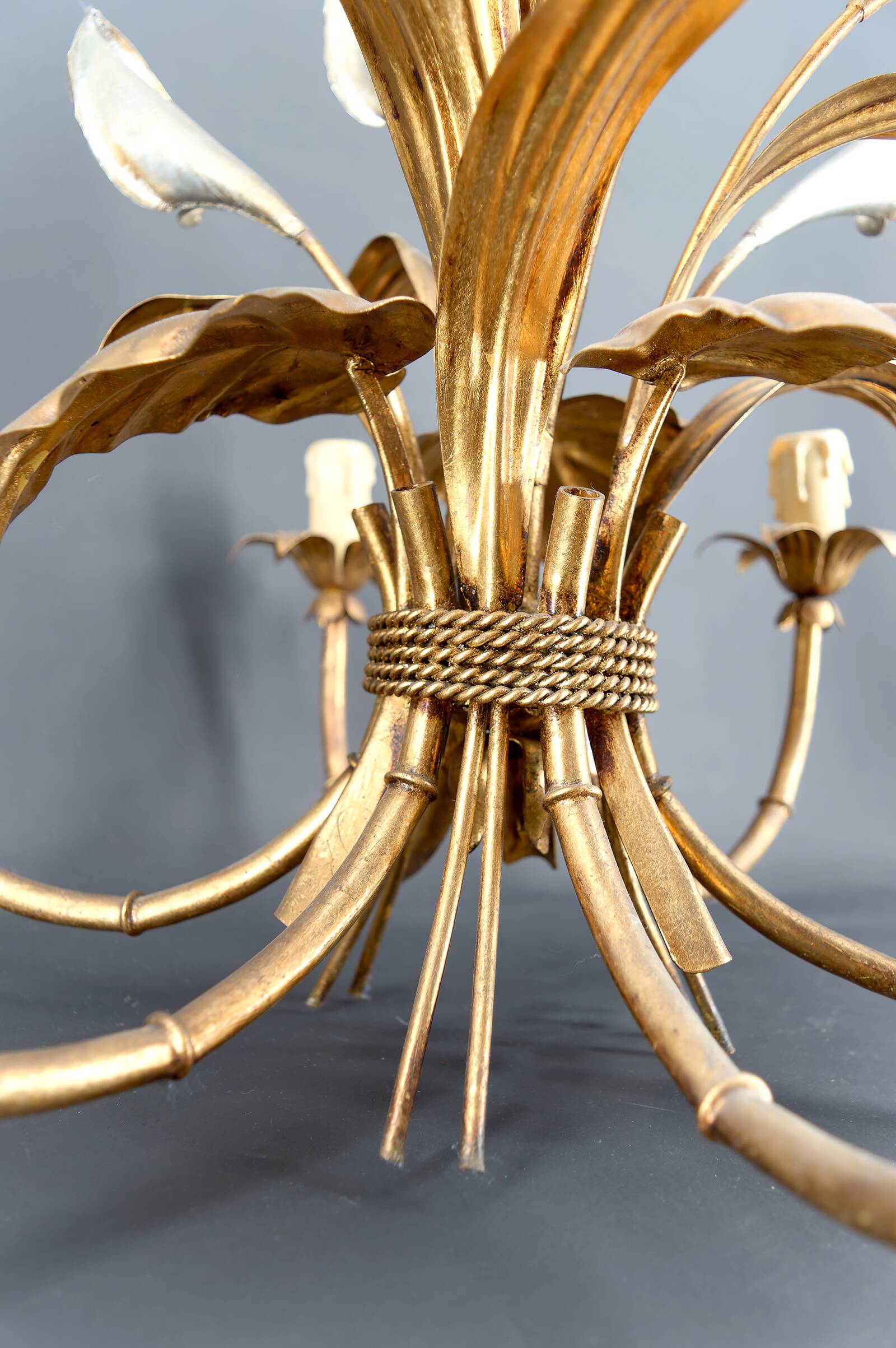 “Calla Lily” Chandelier by Hans Kögl, Hollywood Regency, c. 1970,
