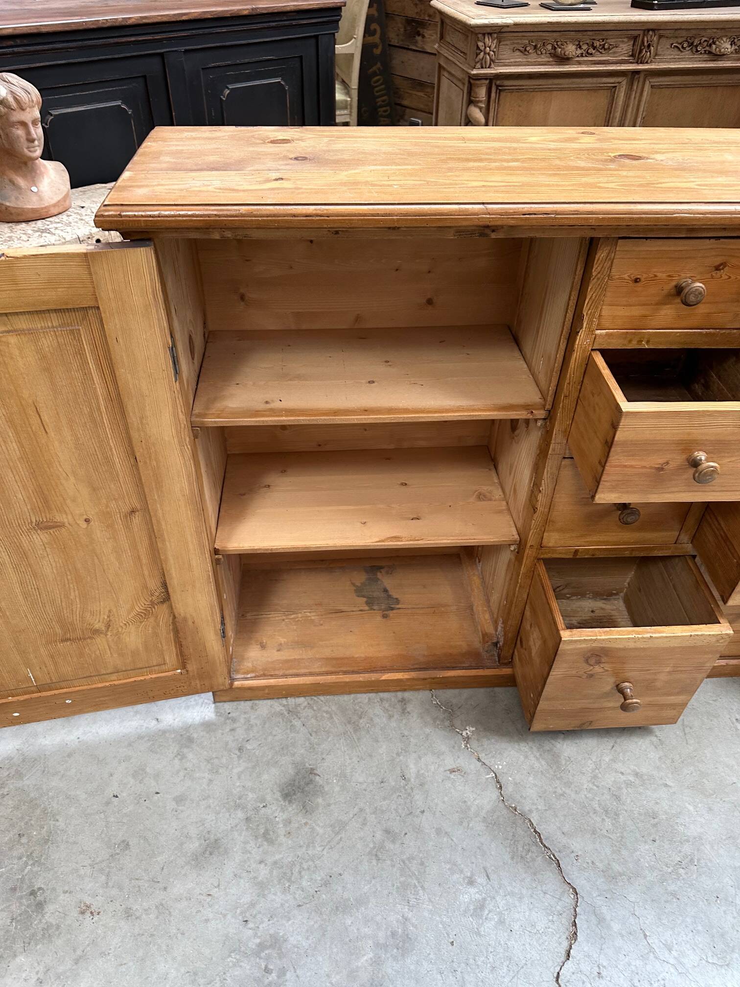 Large fir grocery cabinet