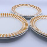 6 Sarreguemines Tartan dessert plates