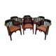 6 art nouveau armchairs
