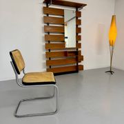 Scandinavian design teak wall unit with entrance door from the 70s