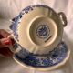 Villeroy and Boch Burgeland blue soup cups with underplates