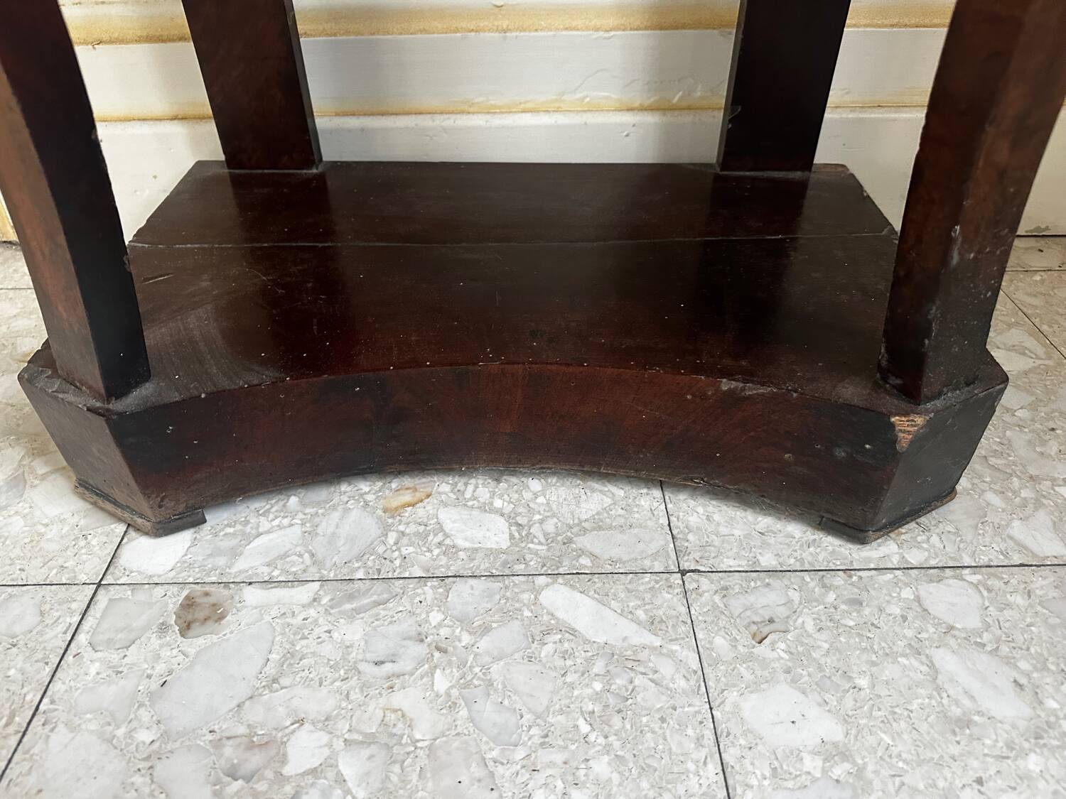 Console époque Restauration en Acajou et marbre