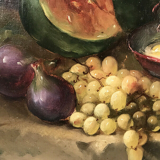 Oil on canvas, still life by Dubouchet