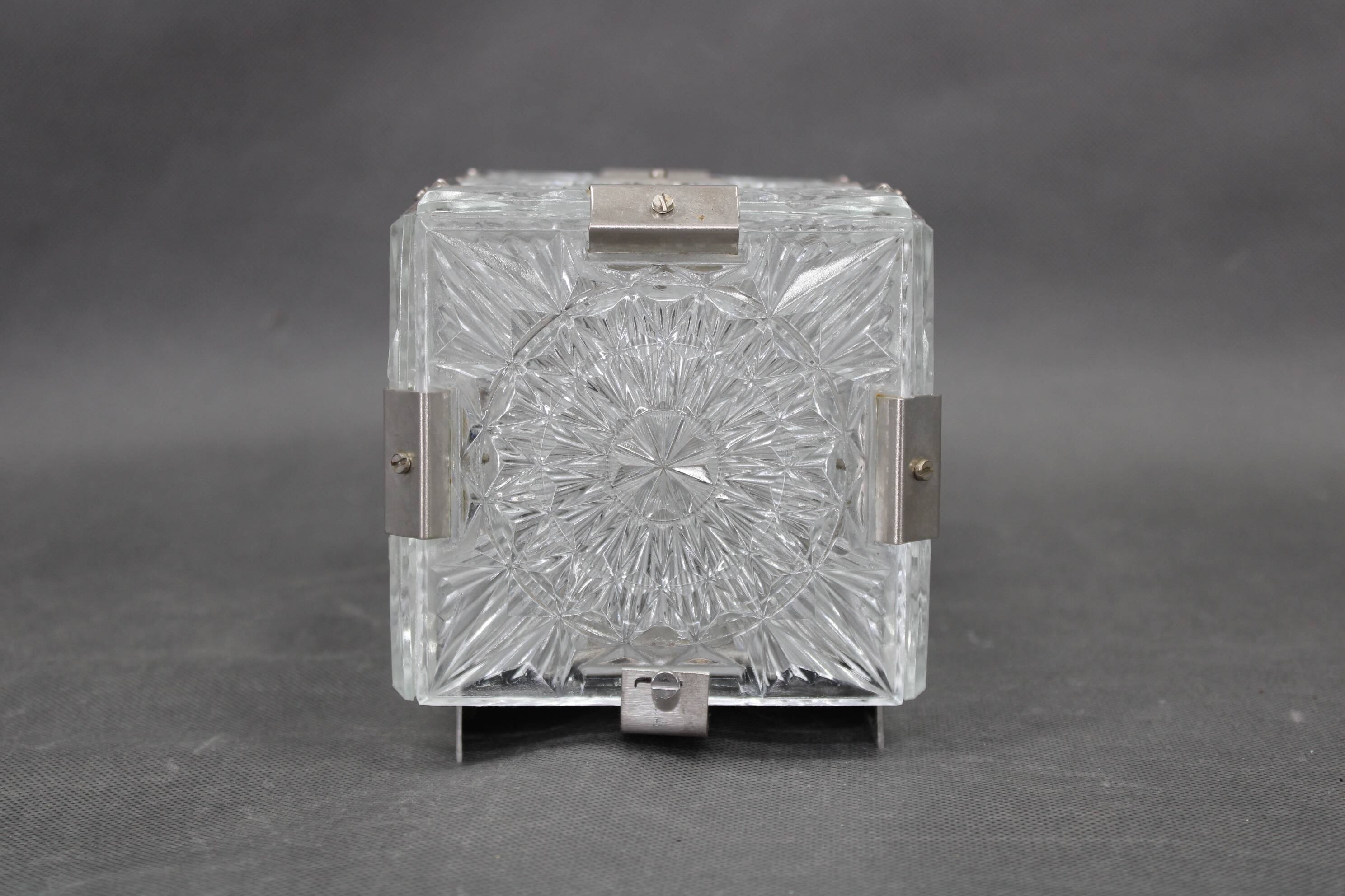 Pair of mid-century Czech glass wall lights by Kamenický Šenov