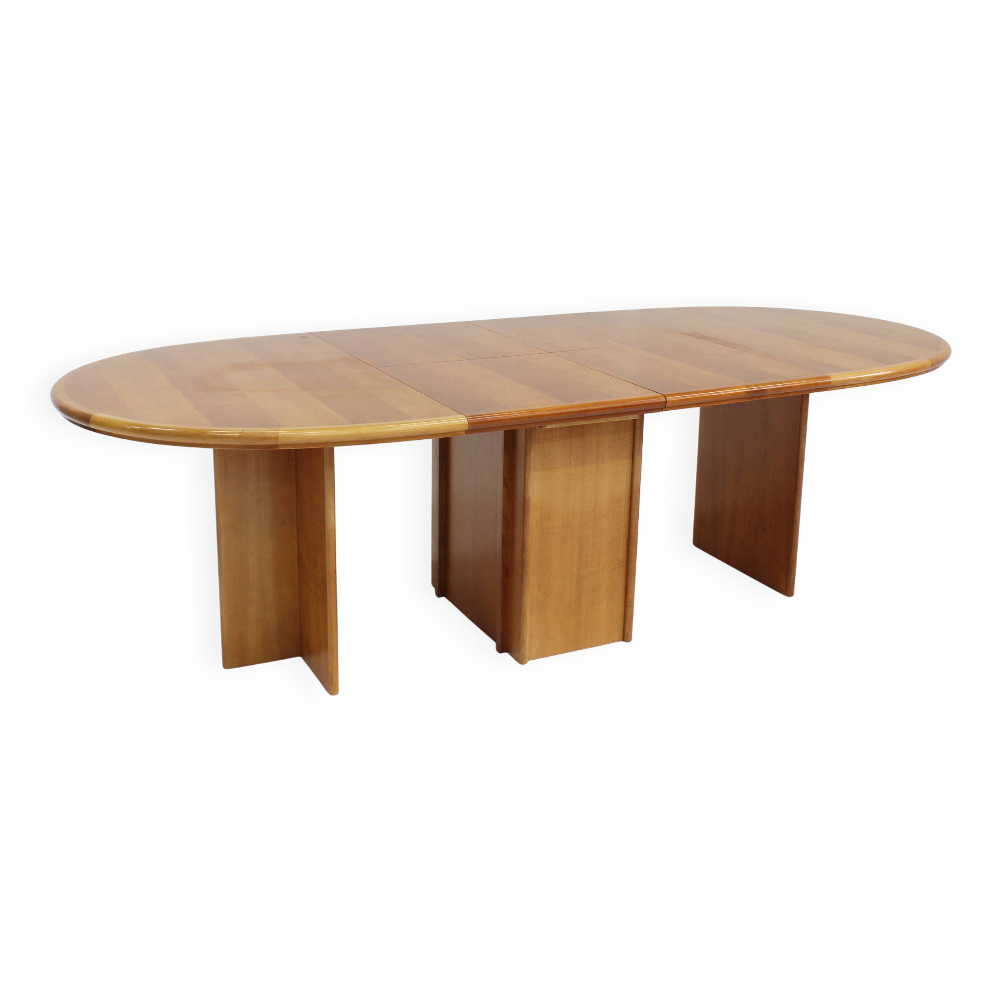 Table à manger ovale extensible vintage des années 1960