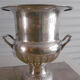 Medicis style champagne bucket in silver metal