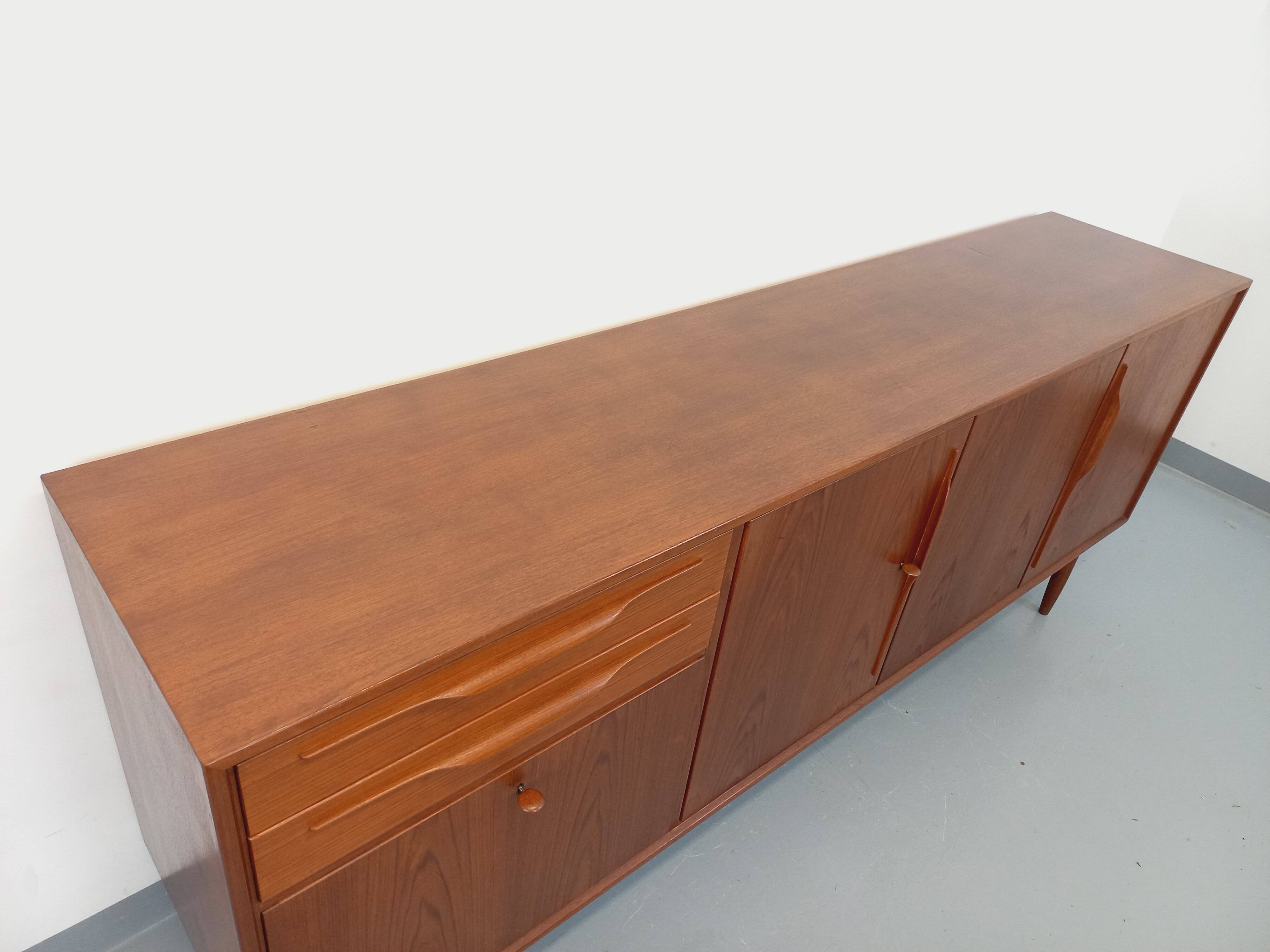 Vintage Swiss Teak Scandinavian style sideboard in teak from the 60s