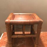 beau ancien tabouret bambou asiatique