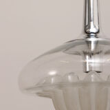 Vintage glass hanging lamp by Peill & Putzler, 1960