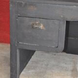 Wooden postal sorting desk.